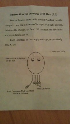Instructions for use of the hub, written by someone whose first language is not English.