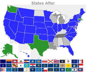 My states map after this trip! Now with more states!