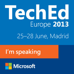 I'm speaking at TechEd Europe!