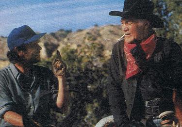 Billy Crystal as "Mitch" and Jack Palance as "Curly" in City Slickers